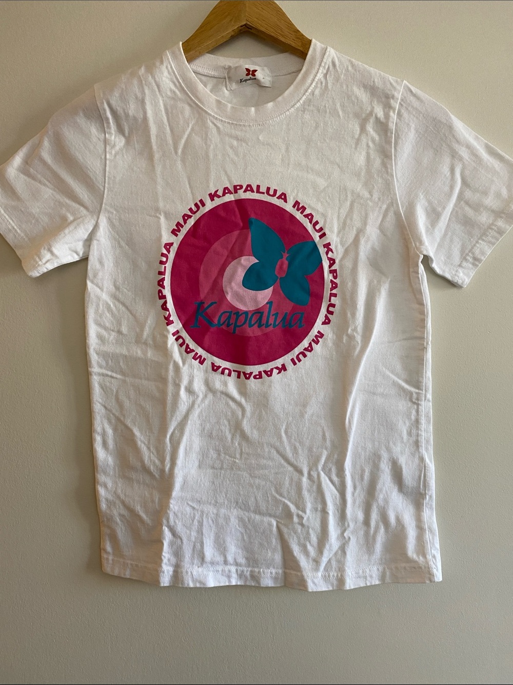 🌸🌼3 for $12🌸🌼 White Tee with Pink & Teal Graphic